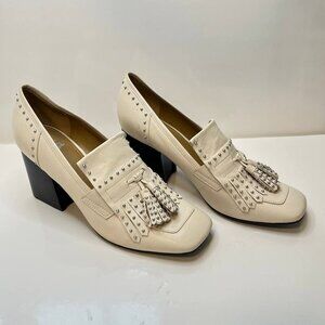 Marc Fisher Studded Leather Heels – Cream (US 7.5 M)